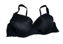 Jezebel Black Lace Underwire Lightly Lined Bra 38B‎