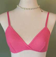 J.Crew pink lace bra small new