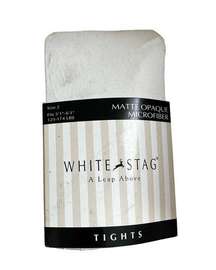 Vintage White Stag Matte Opaque Size 2 Medium Cream Tights