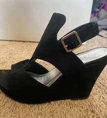 Black Wedge Heel