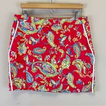 POLO GOLF RALPH LAUREN Paisley Skort Multicolor Size 12