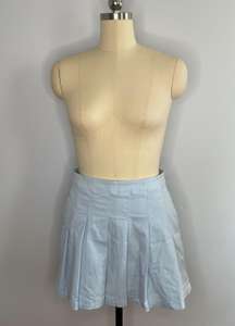 Pleated Skater Skirt- Baby Blue- Size 10