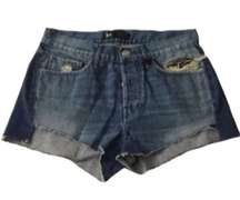 NWT 3X1 $510 Von Denim Short in Axel Size 25