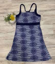 Soybu navy and white athletic dress with shelf bra