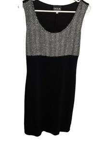 Vintage Onyx Nite by Wendye Chaitin Sleeveless Dress Black Silver 12