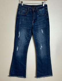 Risen Los Angeles ladies distressed fringe denim jeans size 27