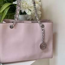 Michael Kors Pink Pebbled Leather Bag - Silver Hardware