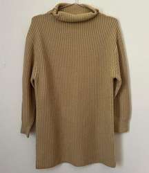 Wilfred Merino Wool Turtleneck Ribbed Sweater Camel Size 2XS