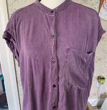 Calvin Klein | purple short sleeve blouse