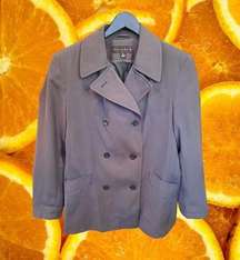 Gallery Double Breasted Gray Blazer/‎ Lightweight Coat Size Medium