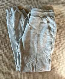 Front Seam Gray Fleece Joggers