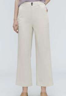 NWT Everlane The Wide Leg Crop Pant in Bone