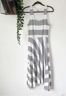 Patagonia Racerback Striped Tank Midi Dress Sz L