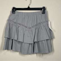 Kirious Denim Y2K Double Panel Skirt Size Small