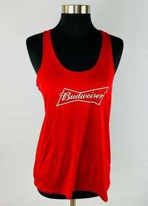 Budweiser Badger Sports Ladies Sexy Polyester Medium M Red Tank Top Beer