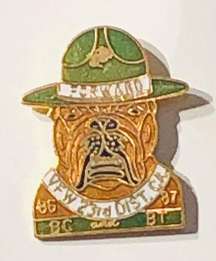 Veterans of Foreign Wars Vintage 23rd District Forward Bulldog Enamel Lapel Pin