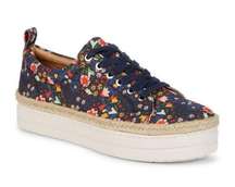 Mia Platform Floral Espadrille Sneaker Shoes Lace Up Boho Retro 70s