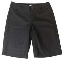 Fiona London black pinstripe Bermuda dress shorts, ladies size 6 roll up cuff