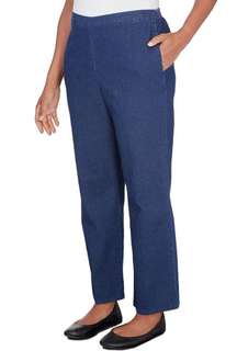 alfred dunnor Women's Denim Pull On Short Length Pant