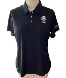 NWT ~ ADIDAS Black Golf Polo Shirt Ryder Cup UPF 50 Jim Beam Black ~ Women's XL