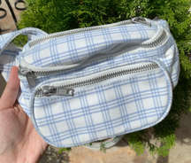 Blue Plaid Fanny Pack