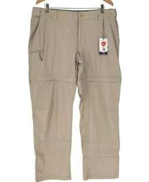 Bass Pro Women's Peyote Ultimate Angler Convertible Pants Beige Size 18 NWT