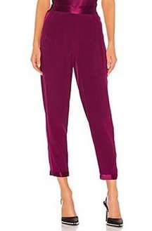 Fleur Du Mal Bordeaux High Waist Dressy Tuxedo Pants Size 4