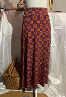 Lularoe Maxi Skirt Colorful Geometric Pattern