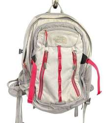 The North Face Surge II Daypack Backpack White Outdoor Hiking Holds Laptop