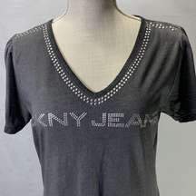 Gray Studded T-Shirt Dress Size Medium