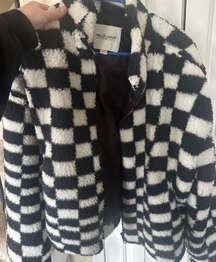 Checkered Fuzzy Jacket