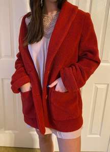 Maroon Furry Coat