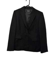 Kasper Black Business Woman Office Single Button Stylish Ladies Blazer SZ 14