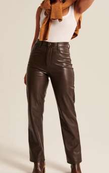 Curve Love Vegan Leather 90s Straight Pant