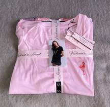 Victoria Secret Pajama Set Flamingos Pastel Pink