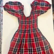 Hill House Louisa Nap Dress in Red Tartan