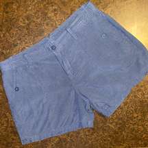 Calvin Klein Jeans Linen Blend Shorts in Blue-Grey - size 12