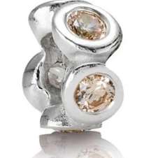 Authentic Champagne Lights, Round Stones, Charm by PANDORA