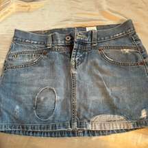 jean mini skirt