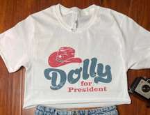 Dolly For President Crop Top