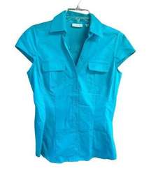 NY & Co Sleeveless Blouse Turquoise Sz S NWT