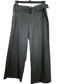 JJill green khaki crop wide leg pants NWT