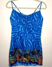 Essential American Vacation Blue Tank Top Bodycon Mini Dress Small