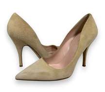 Kate Spade licorice‎ Suede Pointed Toe Pump Heels Womens 6B Nude