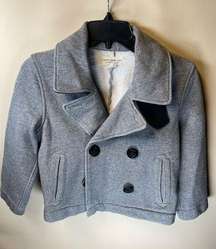 DENIM & SUPPLY Ralph Lauren Women's Cropped Jacket Pea Coat Nautical‎ Buttons S
