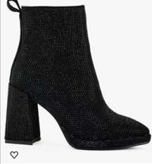 Black Sparkly Booties