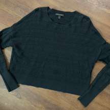 Banana Republic Black Crochet Layering Sweater