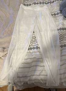 White Bathing suit cover up pants