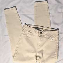 L’Agence -  High Rise Skinny Jeans - 5 pocket - Beige - Size 27- Cropped- New