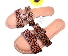 J.Crew Womens Animal Print Sandal Slide Sz 9